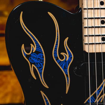 2022 Fender James Burton Telecaster Electric Guitar, Blue Paisley Flames w/OHSC - Used image 4