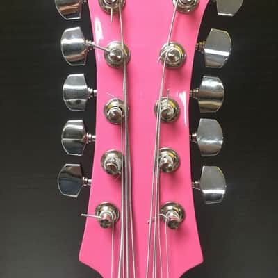 Paracho JUNIOR SIZE 10-String Bajo Quinto Acoustic Guitar PALO ESCRITO KIDS SIZE 2019 Pink image 7