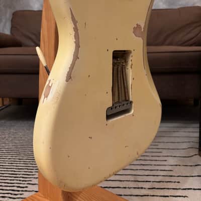 Fender Stratocaster 1962 Glas Custom Olympic White Relic Rosewood 7.4lbs w/ G&G Case image 15