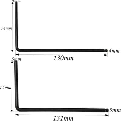 4mm / 5mm Guitar Truss Rod Wrench, Allen Wrench Tool Ball End Compattible with Martin Acoustic Guitar Truss Rod Adjustment And Deep or Narrow Truss Adjustment (Black) image 3