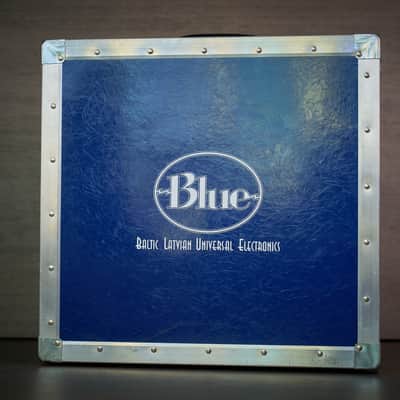Rare Vintage Early Blue Bottle Tube Condenser Microphone Set image 17