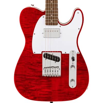 Squier Affinity Series Telecaster FMT SH - Crimson Red Transparent image 1