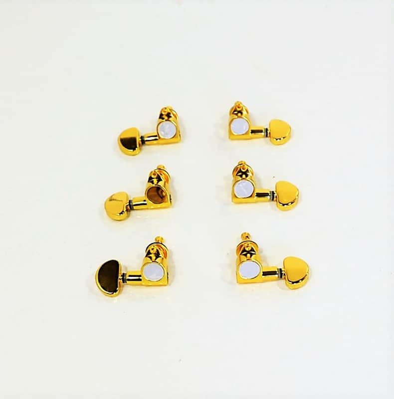 Machine Tuners for Acoustic Steel String Guitars, Die-Cast, Gold-Plated image 1