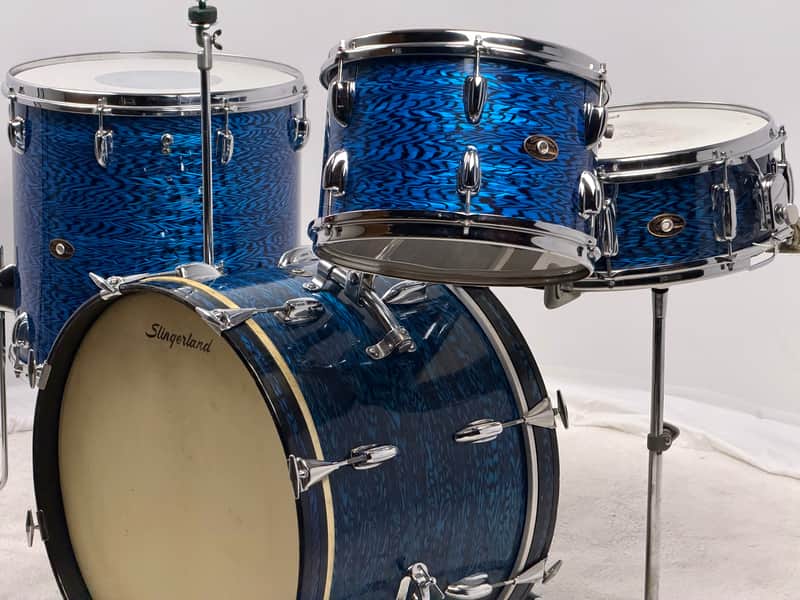 Immagine Slingerland VIDEO 20/12/16/5x14" 60's Drum Set - Blue Agate - 1
