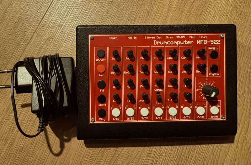 MFB 522 2010s - Analog Drum Machine - Red - 808 Clone image 1