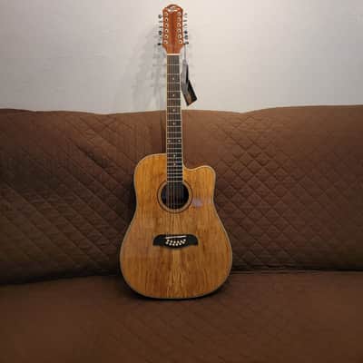 Oscar Schmidt OD312CESM Dreadnought Cutaway Style Mahogany Neck 12-String Acoustic-Electric Guitar image 5