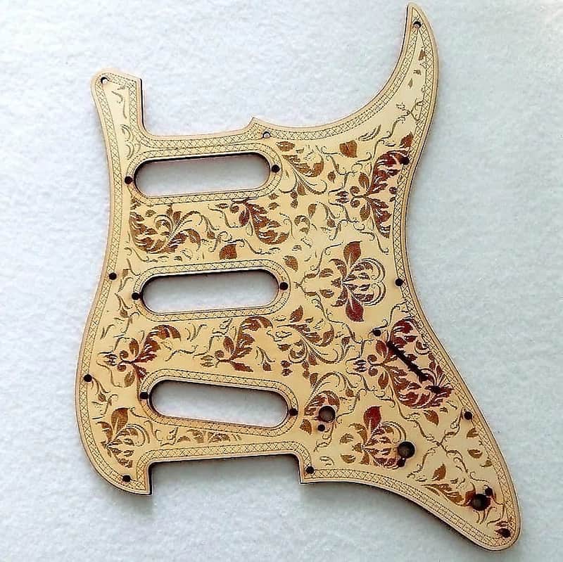 SSS Guitar Strat Style Maple Wood Pickguard Scratch Plate image 1