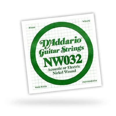 D'Addario XL Nickel Wound .032 Single String image 1