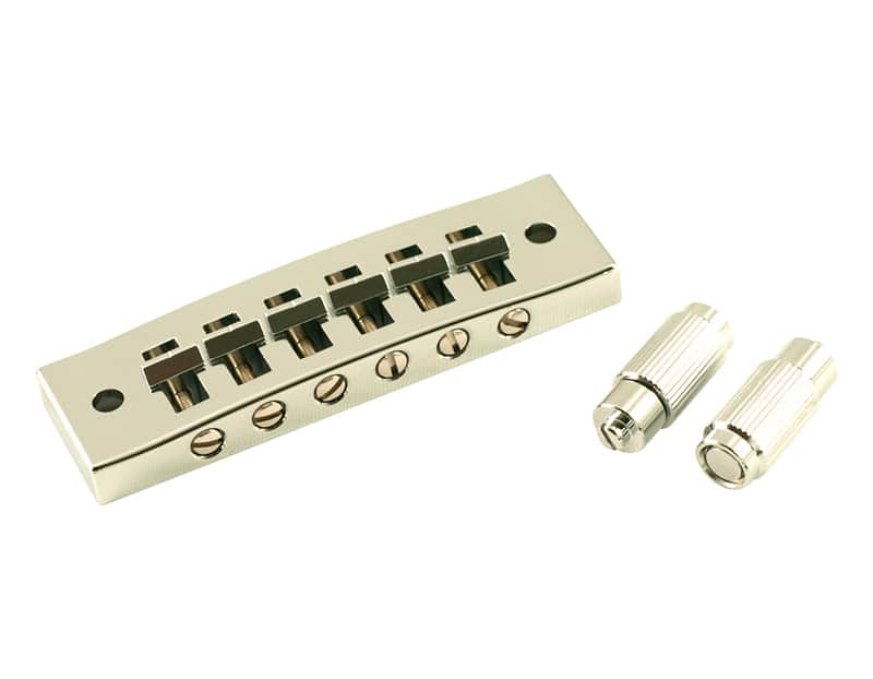 Kluson Harmonica Steel Bridge, Chrome With Brass Saddles - KHBSC image 1