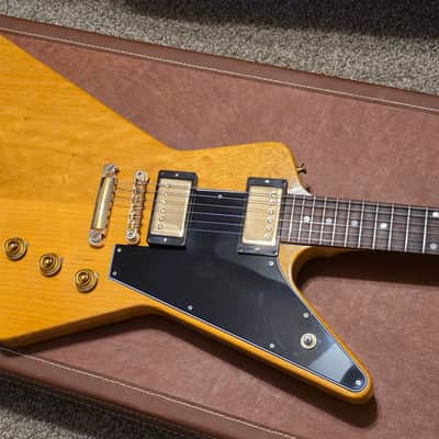 Gibson 2022 Korina Custom Shop '58 Explorer Reissue Guitar, OHSC, COA & All Case Candy, MINT image 2