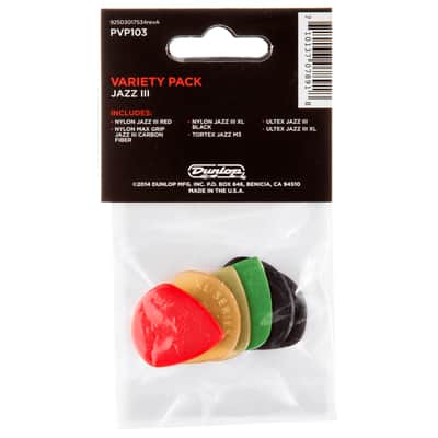 PVP103 Variety Pack Jazz Sachet de 6 médiators Dunlop image 3