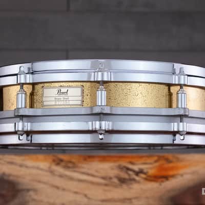 PEARL FREE FLOATING SYSTEM (FFS) 14 X 3.5 PICCOLO BRASS SHELL MK2 SNARE DRUM (PRE-LOVED) image 2