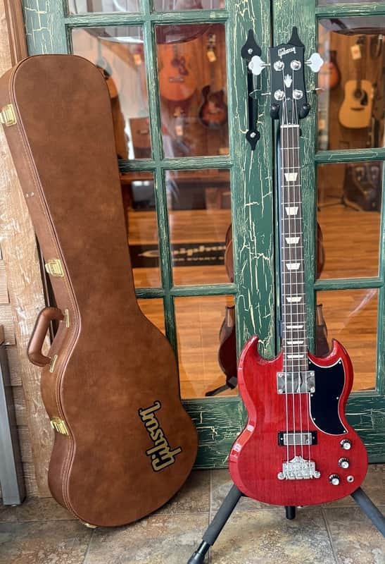 Gibson 2025 Standard SG 4 String Electric Bass Guitar W Case Heritage Cherry image 1