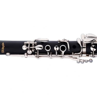 Stagg WS-CL210S ABS Body Boehm System Key of Bb 17 Nickel Key Clarinet w/Soft Case, Reed & Mouthpiece image 4