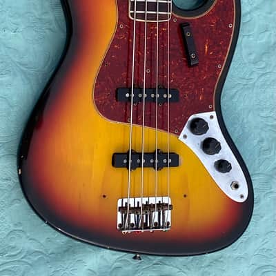 Fender Jazz Bass 1966 - Sunburst Dot/Binding - Super image 2