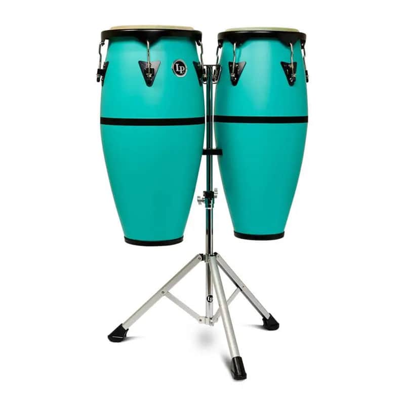 LP Discovery II Ultralight Conga Set 10" & 11" w/Stand Sea Foam image 1