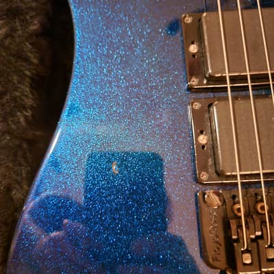 Kramer Nightswan Electric Guitar Vintage USA 1988 Blue Sparkle Excellent Condition W/OHSC image 8