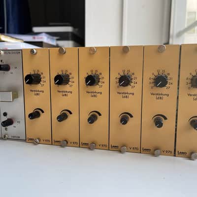 Vintage studio amplifiers LAWO and Delta in 19" rack image 4