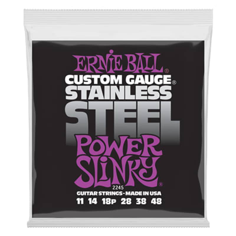 Ernie Ball Ernie Ball Stainless Steel Power Slinky Set 11-48 S...