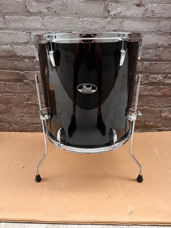 Pearl Roadshow 16" Floor Tom Black w/ Legs & Chrome Hardware - Brand New image 1