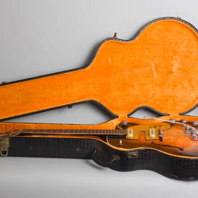 Mosrite  /Gretsch Country Gentleman Custom Thinline Hollow Body Electric Guitar,  c. 1959, period black hard shell case. image 10
