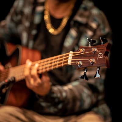 Ortega D7CE-BFT-4 Deep Series 7 Spruce Top Mahogany Neck Medium Scale 4-String Acoustic-Electric Bass Guitar image 18