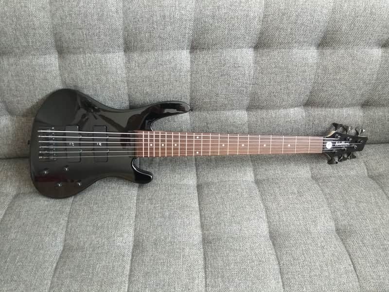 Washburn XB 126 6 string bass 2016 Black Gloss active/passive | Reverb