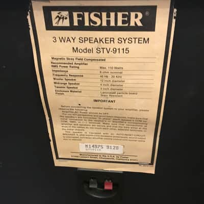Fisher STV-9115 Home Stereo Speakers image 3