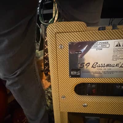 Fender ’59 Bassman Reissue USA 4x10 Tweed Combo Amp – Excellent Condition – Home Studio Kept image 11