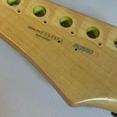 1990 Japan Ibanez RG550M Wizard 24 Fret Guitar Neck Floyd Ready w/ Neckplate image 20