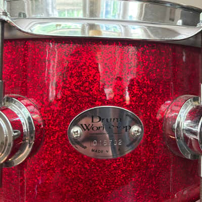 DW Collector's Series 12 X 6.5" Maple Snare Drum 2002 Galaxy Red Sparkle image 2