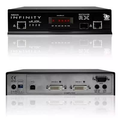 ALIF2020R ADDERLINK INFINITY DUAL 2020 DVI-SL + 4 USB TR-GBIC RECEIVER (VGC) image 2