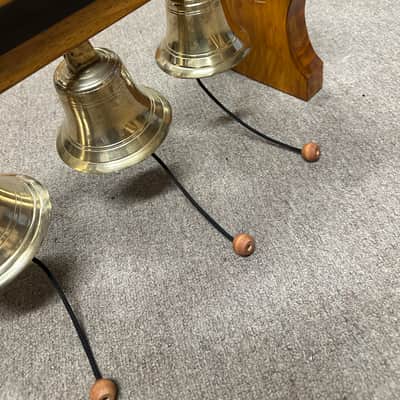 Temple Bell Set, Indian , 4 Bells, Pooja Bells, Puja, Brass Hanging Bells - EXCELLENT #1 image 6