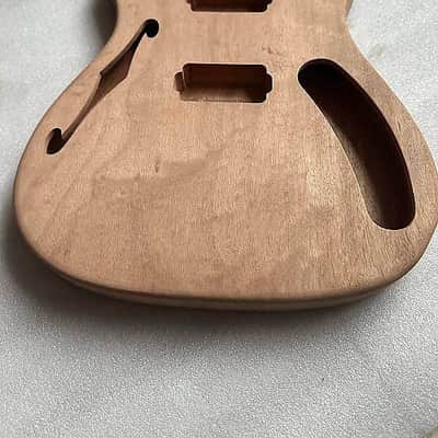 Mahogany Wood HH Telecaster Tele Style Guitar Body image 3