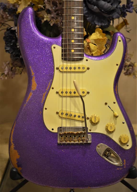 American Fender Stratocaster Custom Relic Purple Sparkle CS Fat 50's image 1