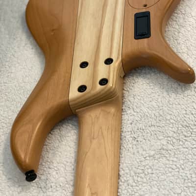 F Bass VF5 PJ 2018 Natural Alder and Ash with Ebony Vaneers image 8