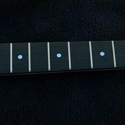 Maple/Ebony Right Hand standard 25-1/2" scale GUITAR NECK with Tuners 22 Fret Fender Tele and Strat Compatible Neck+ New Satin Nitro Finish with Frets Leveled, Crowned and Polished Frets and Includes Custom 1.65" Nut Perfectly Cut for Low Action! image 4