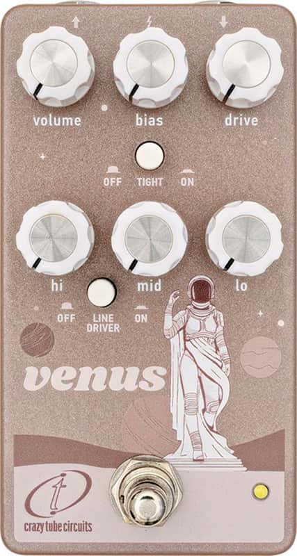 Crazy Tube Circuits Venus Overdrive Effects Pedal, Original Beige image 1