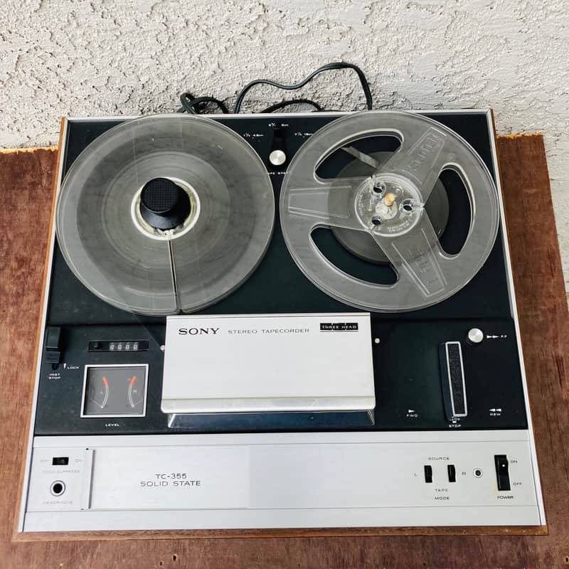 Vintage Sony TC-355 Reel-To-Reel Tape Recorder, Solid State Three Head Recording Gear, AS IS image 1
