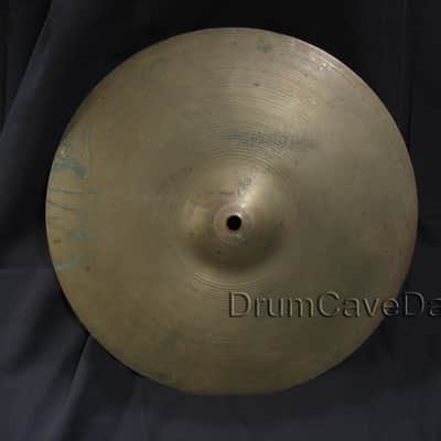 14" VINTAGE ZILDJIAN NEW BEAT HI HAT CYMBALS, HOLLOW LOGO, DEMO VIDEO! image 11