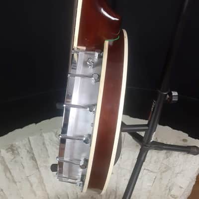 1970s Unbranded 5-String Banjo Made in Japan with Gig Bag image 10