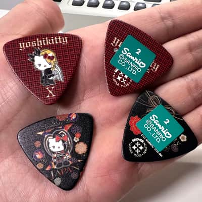 Sanrio X-japan x Yoshikitty Hellokitty Limited Guitar Pick Set Made in Japan 10pcs image 3
