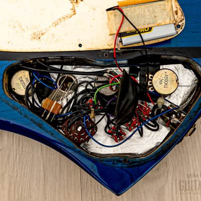 1980s B.C. Rich USA Mockingbird Neck Through Vintage Guitar Transparent Blue w/ Mono Case image 14