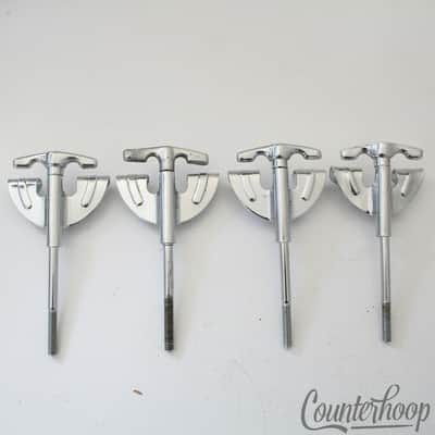 *Pearl 4x Bow-Tie 4 1/8"Bass Drum Tension T-Rods+Claws Metric Japan Vintage 70s image 1