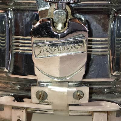 Rogers "Big R" Dyna-Sonic 5x14" Brass Snare Drum 1975 - 1984 - Chrome image 3