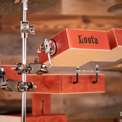 LOOTA PERFORMER 5 PIECE DRUM KIT, WILD CHERRY, WITH RIGHT FOOT PEDAL image 4
