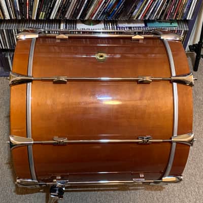 RARE Vintage Noble & Cooley Star Series 22 x 18" Bass Drum in Honey Amber Gloss image 9