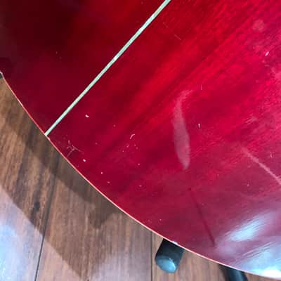 2008 Jay Turser JTAC-43 transparent red acoustic image 15