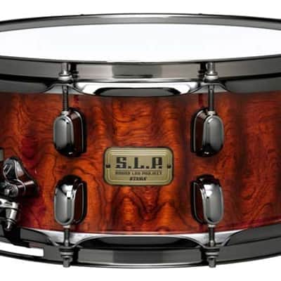 Tama LGB1465 SLP G Bubinga Snare Drum Quilted Bubinga Black Nickel image 2