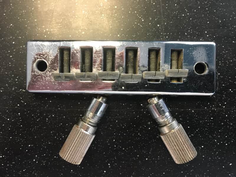 Gibson Harmonica Bridge 70's Nickel with Studs (Bolts) Marauder - L6S - S-1 - SG image 1